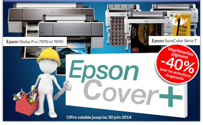 Epson CoverPlus, -40% pour les extentions de garantie des imprimantes pigment, Epson Stylus Pro 7890 et 9890, Epson SureColor Série T