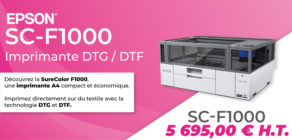 Personnalisez facilement vos textiles avec l'imprimante Hybride SC-F1000 DTG/DTF