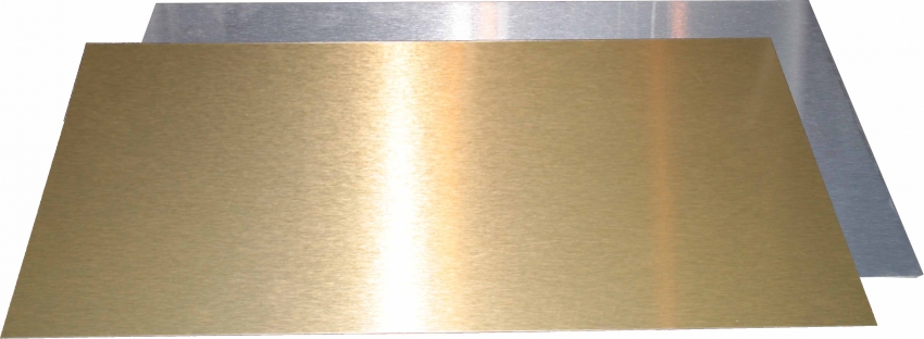Plaque aluminium brossé sur mesure - Découpe gauche et droite